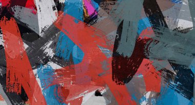 Abstract raster grunge background with blurred wavy smears of paint