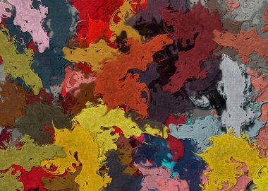 Abstract raster grunge background with blurred wavy smears of paint