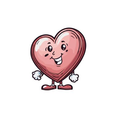 Sevimli ve komik sevgililer günü çizgi film vektör simgesi