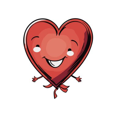 Sevimli ve komik sevgililer günü çizgi film vektör simgesi