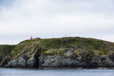 Hornos Burnu 'ndaki Cape Horn deniz feneri Cabo de Hornos Ulusal Parkı, Hornos Adası, Şili, Güney Amerika