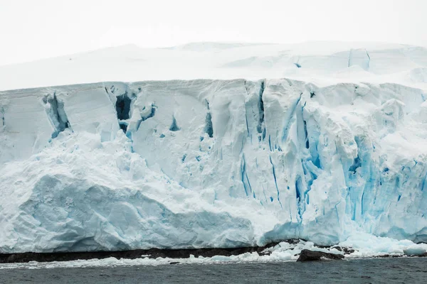Horisontell Bild Glaciär Antarktis — Stockfoto