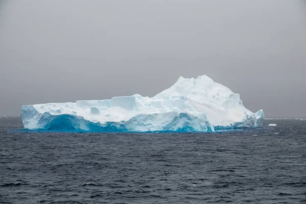 Krásný Modrý Ledovec Plující Ostrovu Clarence — Stock fotografie