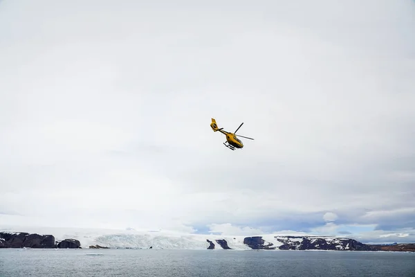 Vega Island Antarctica December 2023 Quark Expeditions Airbus H145 Helicopter — Stock Photo, Image