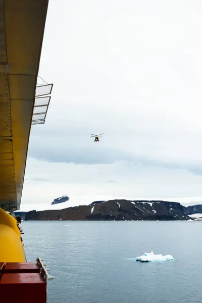 Vega Island Antarctica December 2023 Quark Expeditions Airbus H145 Helicopter — Stock Photo, Image