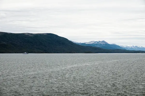 Beagle Channel Panoramik Görüntüsü Tierra Del Fuego Patagonya Arjantin — Stok fotoğraf