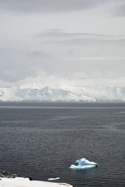 Ilha Brabant Coberta Nevoeiro Branco Arquipélago Palmer Antártida — Fotografia de Stock
