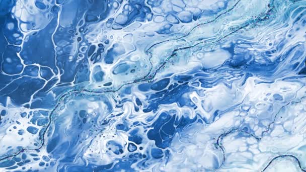 Abstrakt Bakgrund Vattenvågor Färg Vågor Vatten Ringar Marmor Rörliga Färgglada — Stockvideo