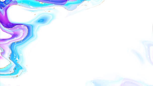Abstrakter Hintergrund Von Wasserwellen Farbwellen Wasserwellen Marmor Sich Bewegenden Bunten — Stockvideo
