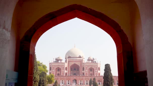 View Humayun Tomb Entery Gate — Stock Video