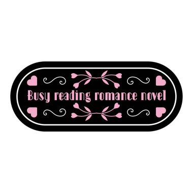 Komik aşk kitabı alıntıları. Aşk romanı okuma işareti. Edebi bir tür. Romantik, kitapsever ifadeler. İzole edilmiş el çizimi vektör çizimi