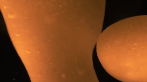 Turuncu Bir Lav Lambasının Detaylı Makro Çekimlerini Kapat Yavaşça Akıyor — Stok video
