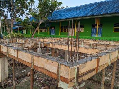 Beton bina iskeleti henüz inşa edilmeye başlandı