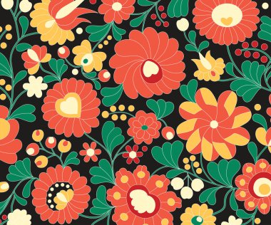 Kusursuz Çiçek ve Yaprak Deseni 