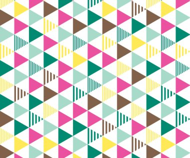 Beyaz arkaplanı olan renkli bir geometrik desen