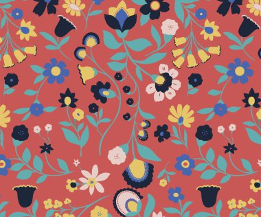 Botanik Tekrarlama Deseni Vektörü