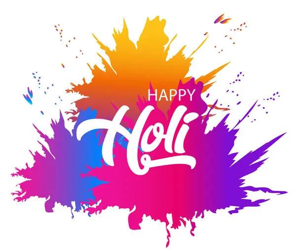 为印度的彩色节庆祝问候而轻描淡写的彩色快乐的整体背景 — 图库矢量图片