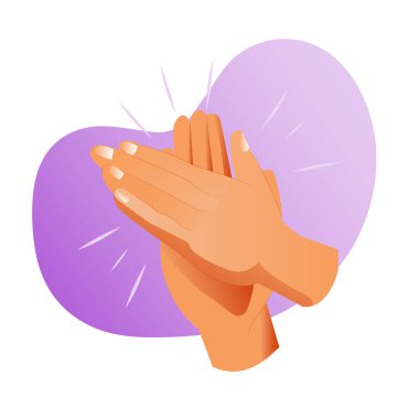 Alkış patlaması 2d vektör izole çizimi