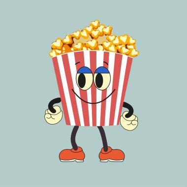 Çizgi film komik patlamış mısır karakteri. Şirin gülümseyen yüzü, kolları ve bacakları olan patlamış mısır kovası. Sinema için fast food, olumlu duyguları olan komik karakter..