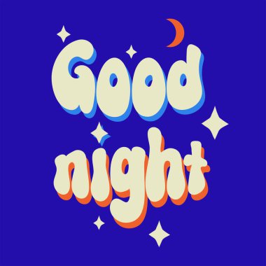 - İyi geceler. El çizimi tipografi posteri. El yazısıyla ilham verici motivasyon alıntısı.