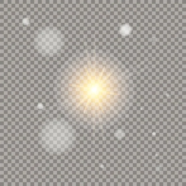 Векторный Прозрачный Солнечный Свет Специальный Эффект Вспышки Линзы Векторная Иллюстрация — стоковый вектор