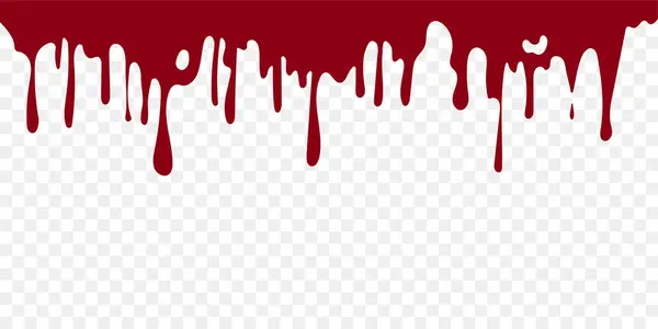 Dripping Blood Vector Illustration Current Inks Flowing Liquid Stencil Drops — Stock Vector