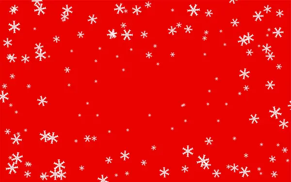 Natal Design Inverno Nevado Fundo Vermelho Neve Magia Férias Flocos — Vetor de Stock