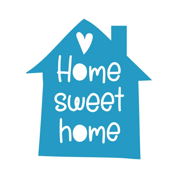 Kavramsal el yazısıyla yazılmış Home Sweet Home.El çizimi tipografi posteri. İlham verici vektör tipografisi.