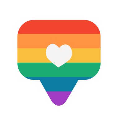 Gökkuşağı. LGBT gurur topluluğunun sembolü. LGBT kalbi beyaz arkaplanda izole edildi.