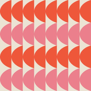Soyut retro geometrik kusursuz desen. Geometrik orta yüzyıl modern stili pürüzsüz desen. Vektör arkaplan baskısı.