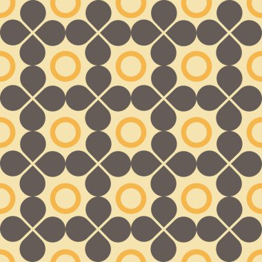 Soyut retro geometrik kusursuz desen. Geometrik orta yüzyıl modern stili pürüzsüz desen. Vektör arkaplan baskısı.