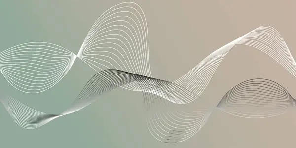 Tasarım için soyut dalga elementleri. Dijital frekans dengeleyici. Kıvrımlı dalgalı çizgiler. Biçimlendirilmiş satır sanat arkaplanı.