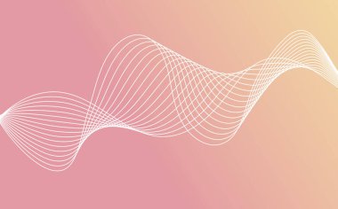 Tasarım için soyut dalga elemanı. Dijital frekans dengeleyici. Dalgalı kıvrımlı çizgi. Biçimlendirilmiş satır sanat arkaplanı.