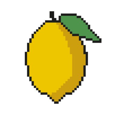 piksel sanat limon meyve simgesi