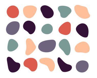 renkli soyut arkaplan farklı şekiller