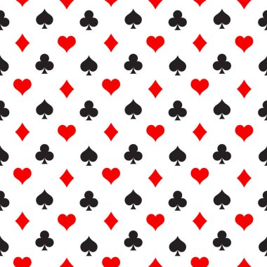 Kart simgeleriyle kusursuz desen. Web illüstrasyonu