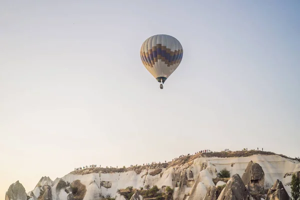 Красочный Воздушный Шар Над Каппадокией Турция — стоковое фото