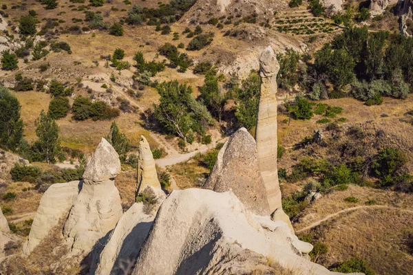 Formações Geológicas Únicas Love Valley Capadócia Destino Viagem Popular Turquia — Fotografia de Stock