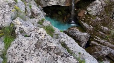 Slowmotion video of the so-called Niagara waterfall in the capital of Montenegro - Podgorica.