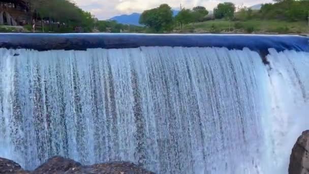 Slowmotion Video Called Niagara Waterfall Capital Montenegro Podgorica — Stok video