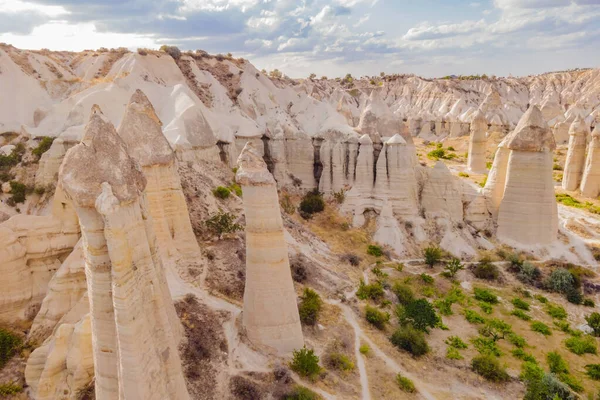 Unikke Geologiske Formationer Love Valley Kappadokien Populært Rejsemål Tyrkiet - Stock-foto