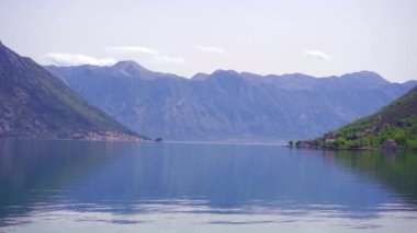 Handheld shot. View on the bay of Kotor