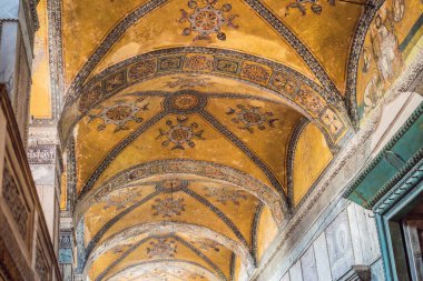 Ayasofya iç mimarisi İstanbul, Türkiye, Bizans mimarisi, kent simgesi ve mimari dünya harikası Ayasofya Sofya. Türkiye.