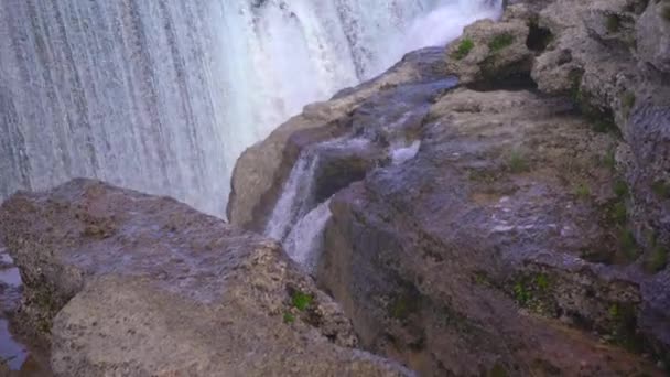 Zogenaamde Niagara Waterval Bij Hoofdstad Van Montenegro Podgorica — Stockvideo