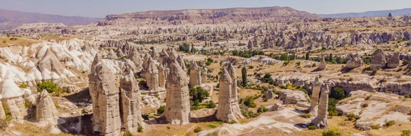 Formazioni Geologiche Uniche Nella Love Valley Cappadocia Popolare Destinazione Turistica — Foto Stock