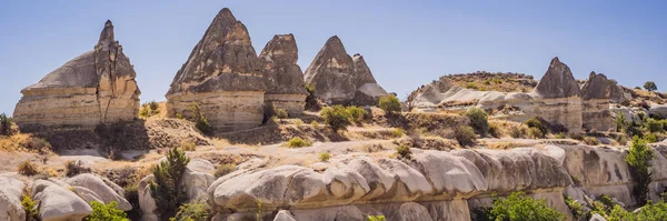 Einzigartige Geologische Formationen Love Valley Kappadokien Einem Beliebten Reiseziel Der — Stockfoto