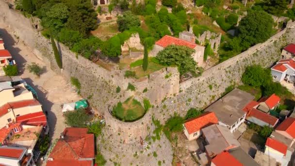Drón Lenyűgöző Kilátást Nyújt Stari Bar Romjaira Bemutatva Történelmi Jelentőséggel — Stock videók