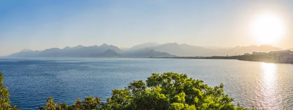 stock image Antalya sea and mountain views, sea in Turkey Antalya City. Turkiye.