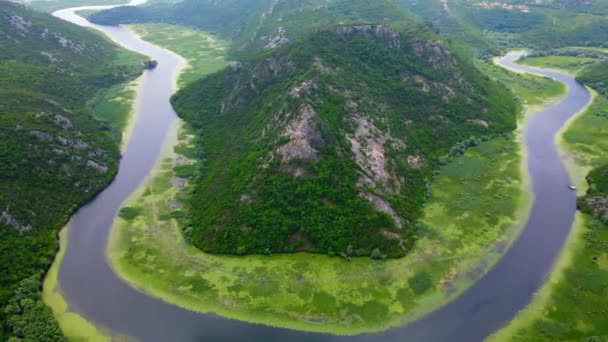 Imaginile Aeriene Captează Priveliștea Uimitoare Curbei Fluviului Formă Potcoavă Pavlova — Videoclip de stoc