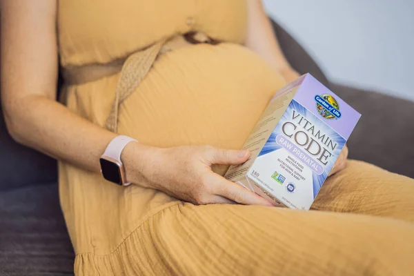 Abd Miami Hamile Bir Kadın Iherb Paketi Aldı Tüm Gıdalardan — Stok fotoğraf